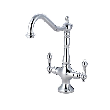 Kingston Brass KS1771ALLS Heritage Single Hole Kitchen Faucet, Polished Chrome KS1771ALLS